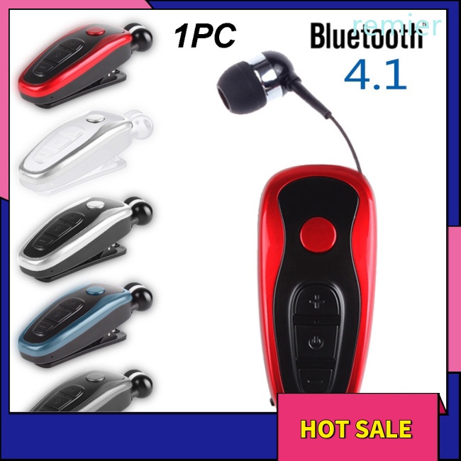 Re q7 không dây tiện lợi bluetooth 4.1 tai nghe âm thanh nổi báo cáo bằng giọng nói in-ear dây có thể thu vào kẹp cổ kinh doanh