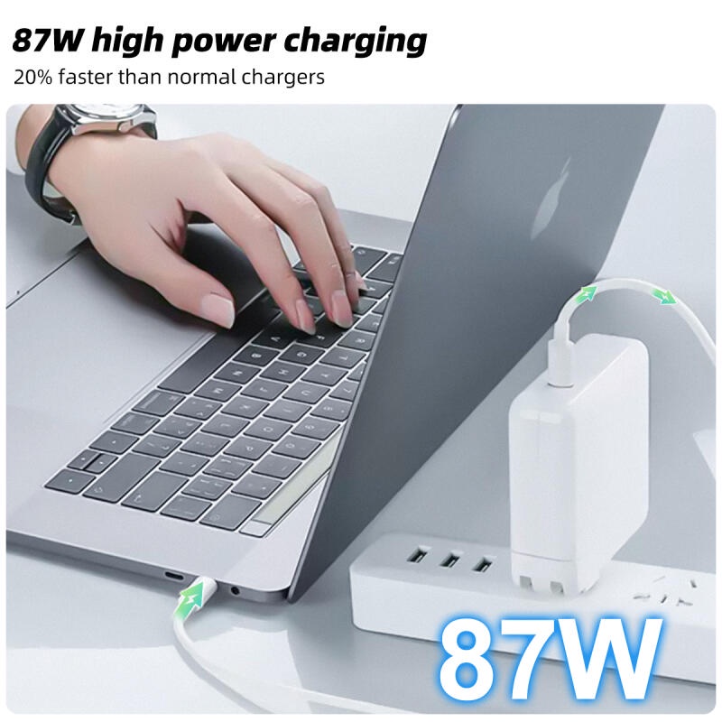 Ankndo 87w pd usb-c power adapter máy tính xách tay máy tính xách tay bộ sạc nhanh cho máy tính xách tay