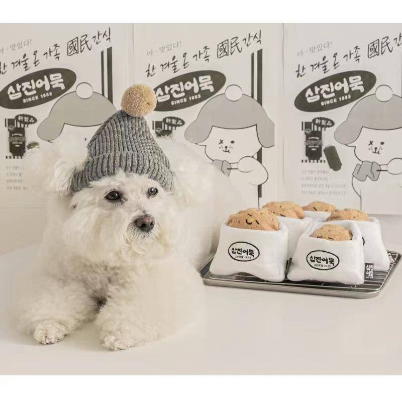 Đồ chơi cho chó squeaker trà chiều cà phê bánh mì kẹp tiếng chó mèo đồ chơi mèo đồ chơi nhai xương gà