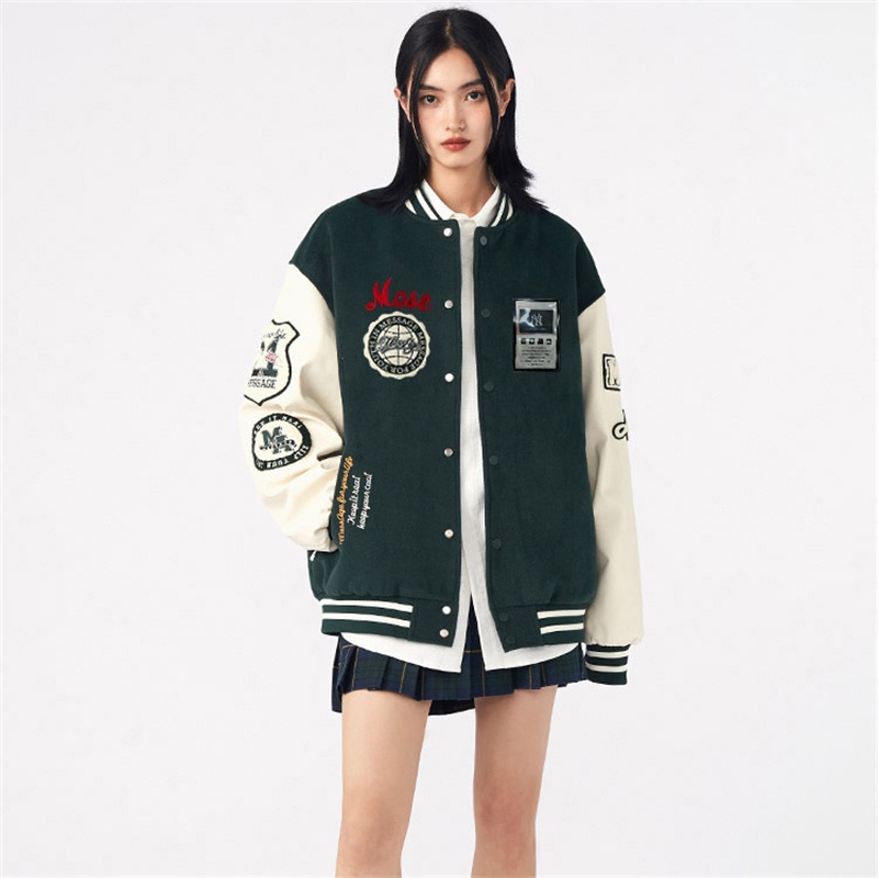 Mlb ny original unisex jacket áo khoác bóng chày áo khoác ngoài trời áo khoác trơn