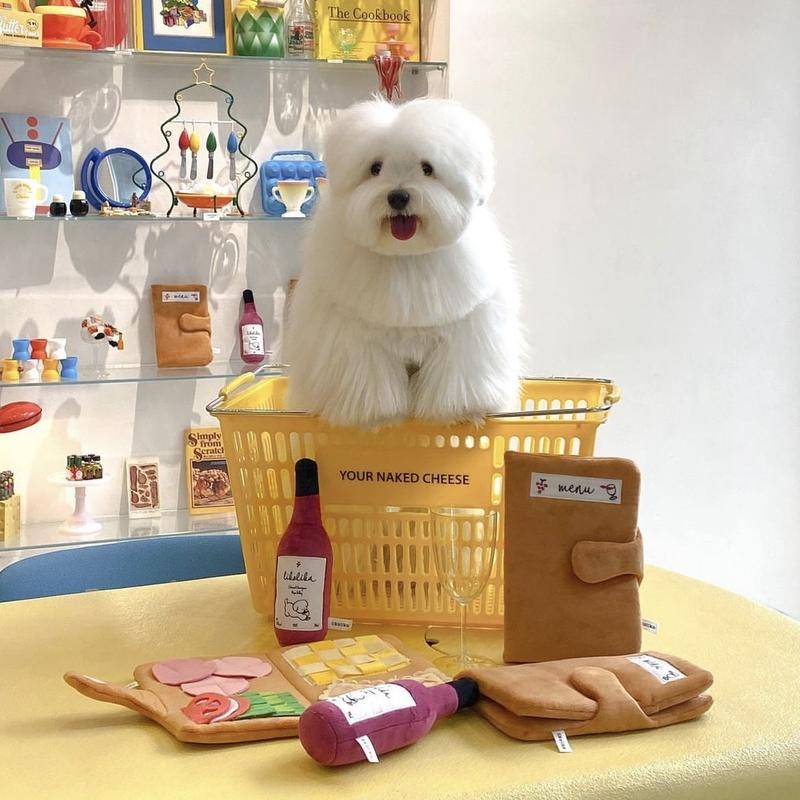 Đồ Chơi Nhồi Bông Hình Bình Nước menu Dễ Thương Có Mùi Thức Ăn Ẩn Cho Cún Cưng