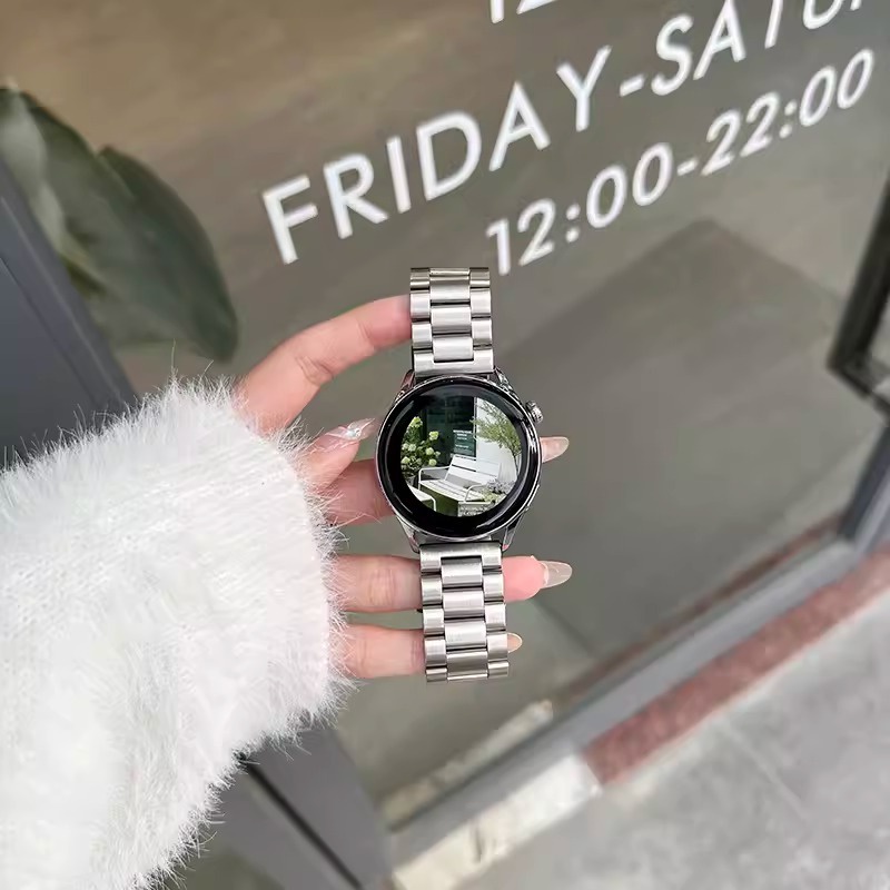 Cnagain 18mm 20mm 22mm 24mm dây đeo đồng hồ thông minh cho samsung galaxy watch 5/3 40mm 44mm 45mm 42mm 46mm gear s3 active bracelet huawei watch gt3 gt2e dây đeo bằng thép không gỉ