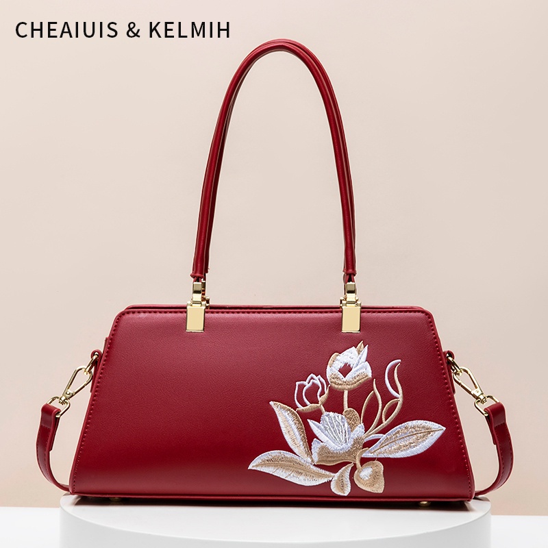 Túi thêu phong cách trung quốc nữ phong cách mới túi xách messenger dưới cánh tay túi mẹ trung niên gửi quà sinh nhật granny cou7777-2701