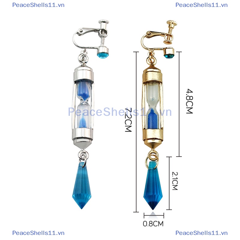 Peaceshells vanitas earrings nghiên cứu điển hình của vanitas no karte cosplay đạo cụ đồng hồ cát bông tai kẹp vòng cổ quà tặng trang sức.