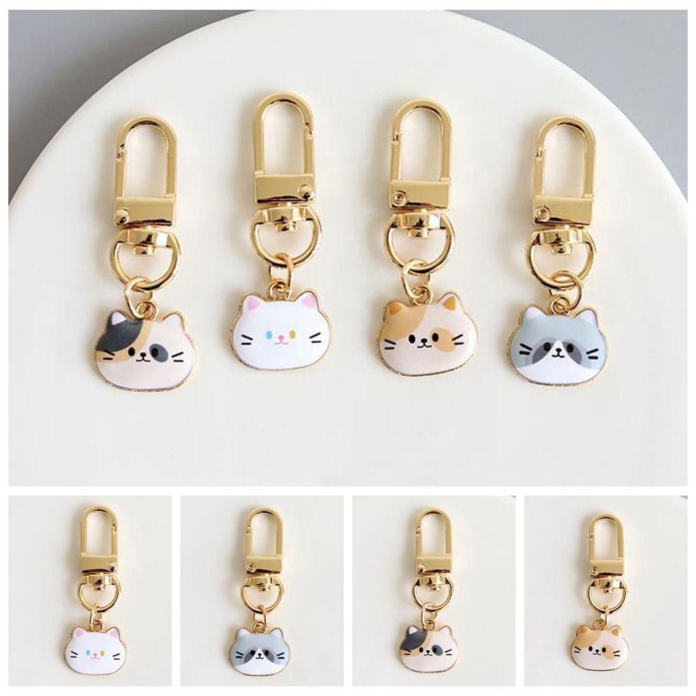 Danes Móc Khóa Hình Mèo Con Bằng Kim Loại Tinh Tế Dễ Thương