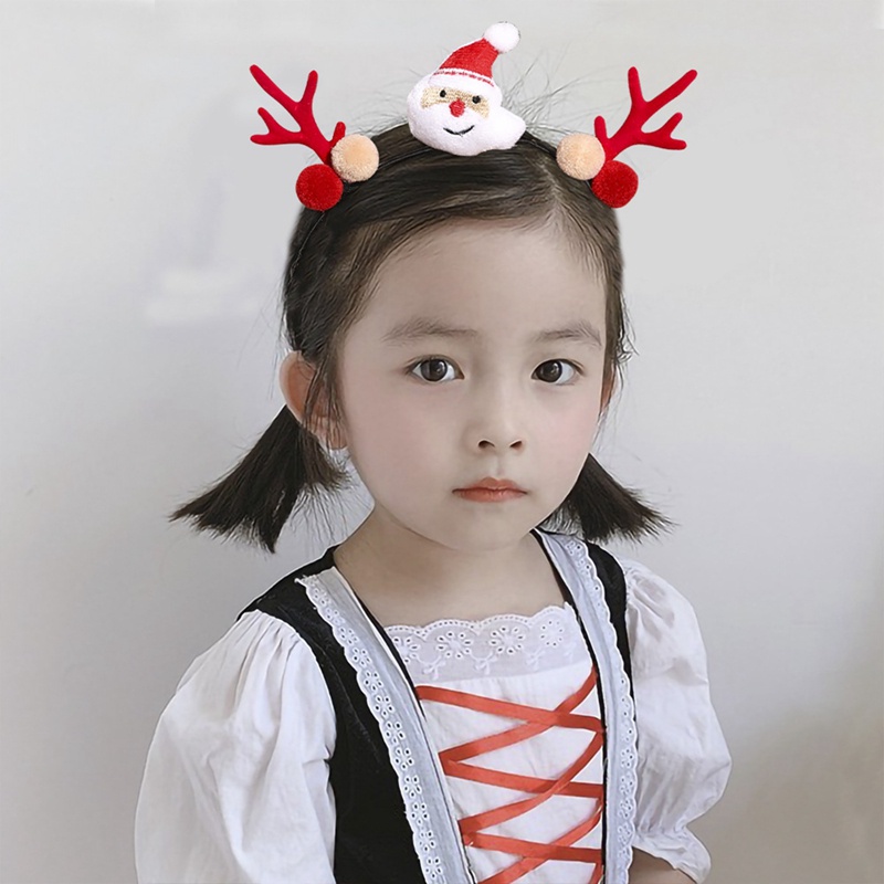 Kẹp Tóc Hình Sừng Hươu Dễ Thương Dùng Trang Trí Tiệc Giáng Sinh
