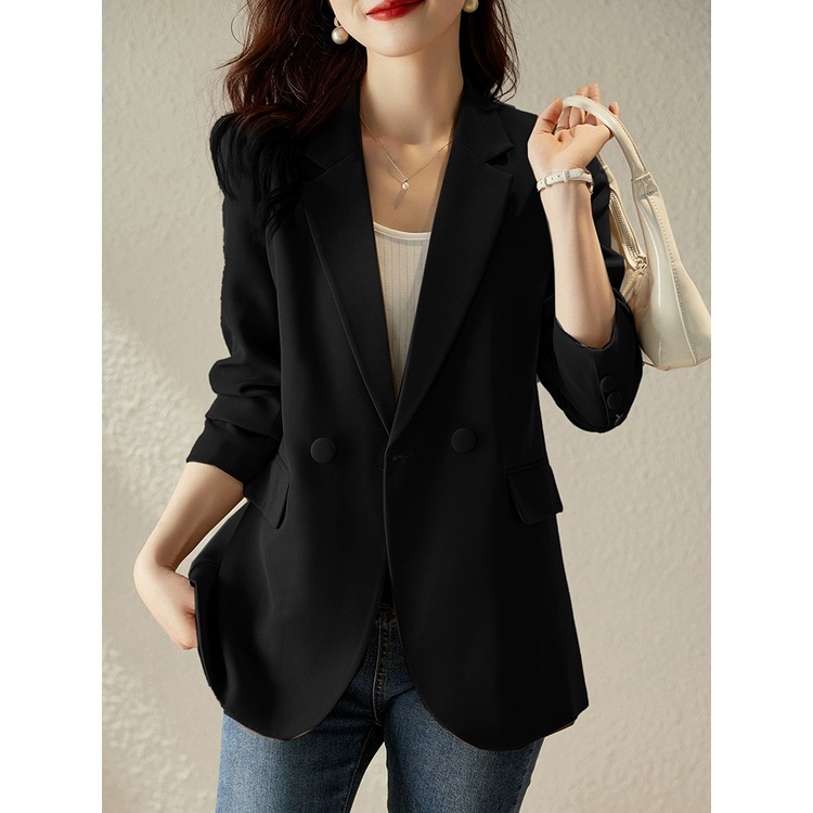 Áo Khoác Vest Phong Cách Anh Quốc Thời Trang Xuân Thu Cho Nữ