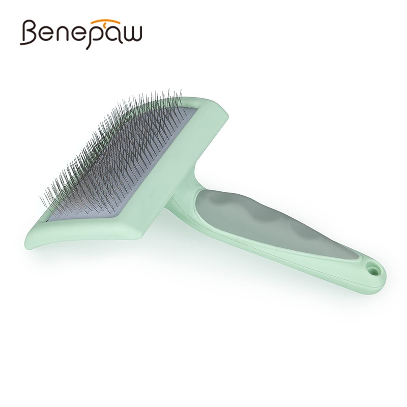 Benepaw professional slicker dog brush an toàn thoải mái xử lý dụng cụ cạo lông cho thú cưng loại bỏ các nút lông rời thích hợp cho chó mèo