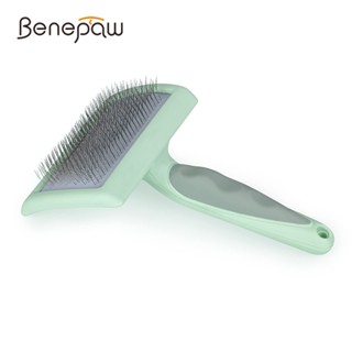 Benepaw professional slicker dog brush an toàn thoải mái xử lý dụng cụ cạo lông cho thú cưng loại bỏ các nút lông rời thích hợp cho chó mèo