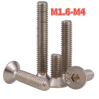 10,9 grade high-strength nickel-plated hard countersunk head hexagon socket screw flat head bolt screw m1.6m2 m2.5m3 m4