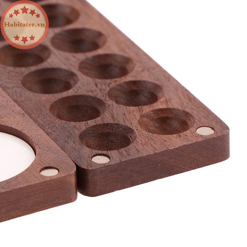 Tater du lịch xách tay làm bằng tay màu nước bảng màu sơn dầu hộp khay hộp rỗng hộp sơn óc chó nhỏ màu đen vn