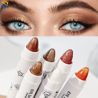 6 màu double-ended rotating long-lasting lying silkworm pen pearlescent glitter brighten eye contouring shiny smooth delicate eyeshadow eye cosmetics