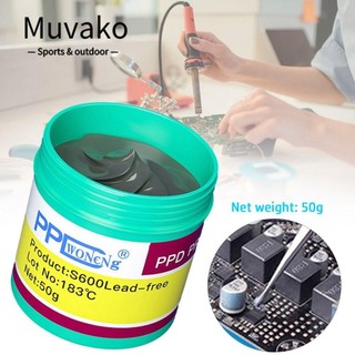 Kem thiếc hàn muvako trợ dung không chì nhiệt thấp bền lâu 138 183 độ cho chip điện thoại cpu a8 a9 a10 a11