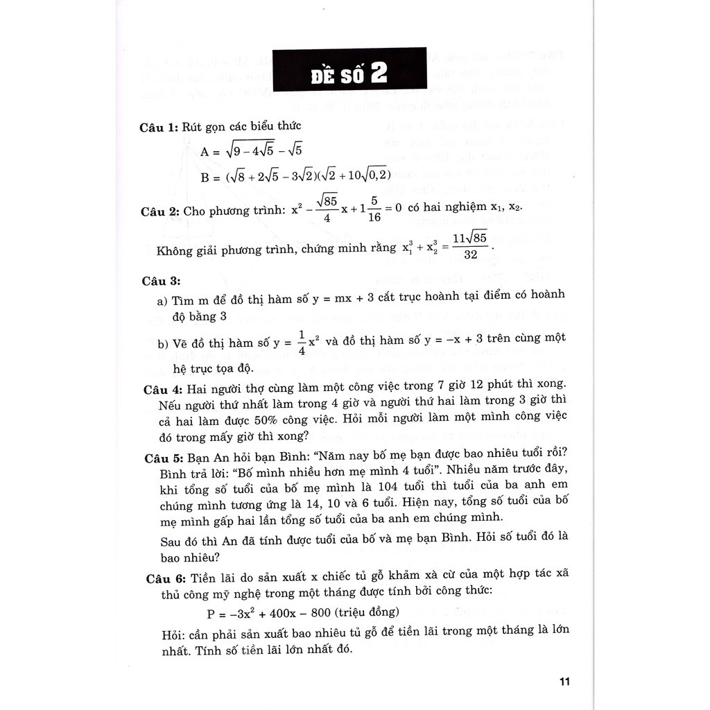 Sách - Bộ đề thi vào lớp 10 môn toán