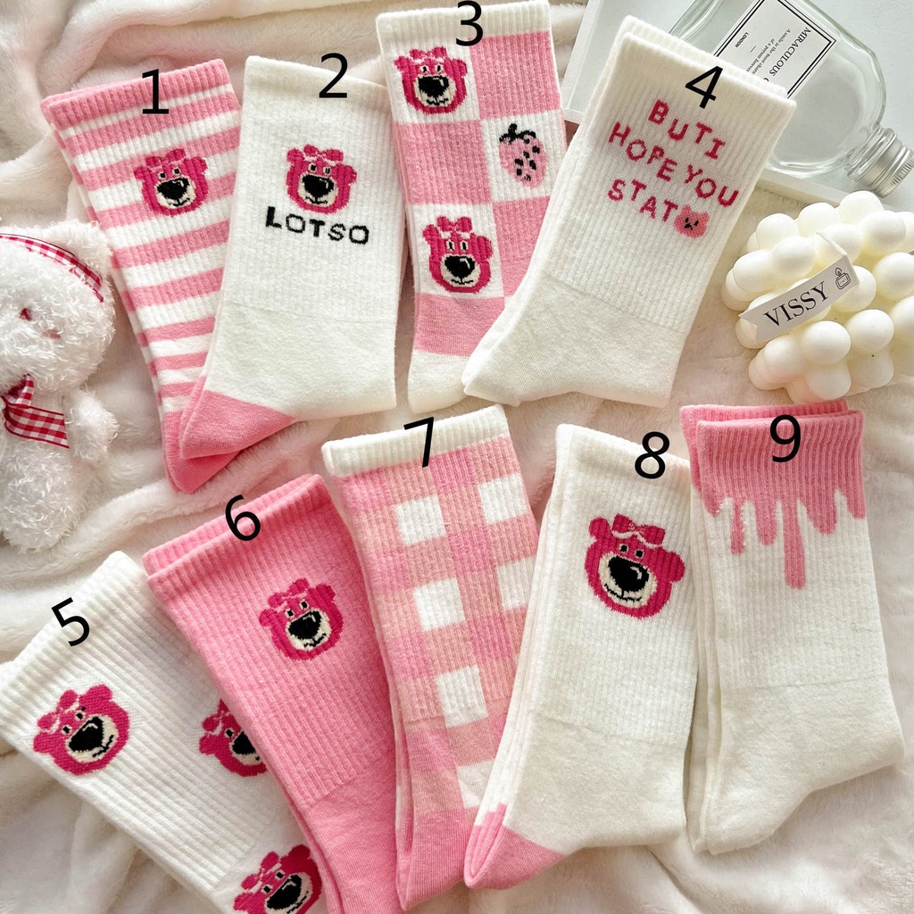 Lolita stockings in bear / strawberry super beautiful options 9 màu cô gái dễ thương