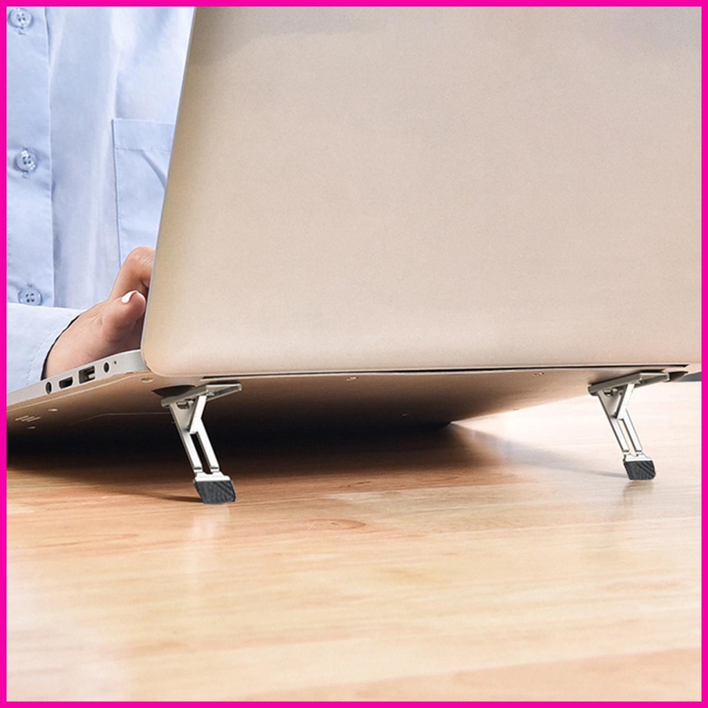 Giá đỡ máy tính xách tay mini 2 cái chân đế bàn phím có thể gập lại máy tính xách tay riser feet nonslip hợp kim nhôm tản nhiệt chân đế lrnvn