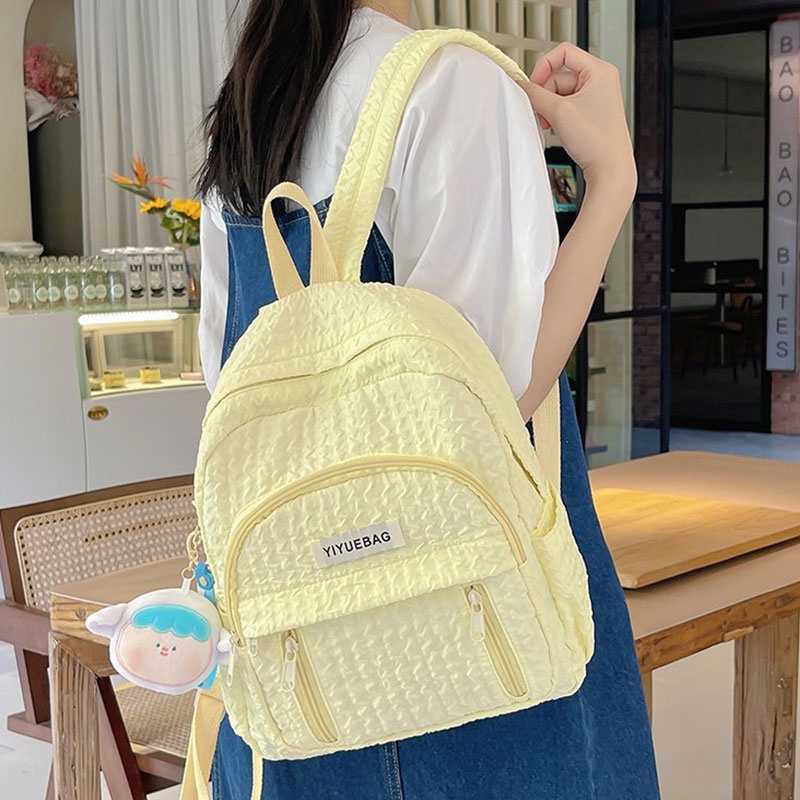 Elacent Ba Lô Đi Học mini Đơn Giản Dễ Thương Phong Cách Hàn Quốc