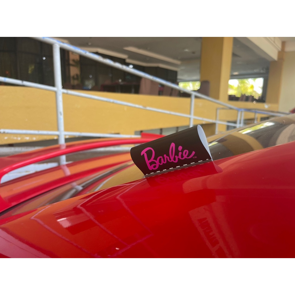 Barbie car trunk nhãn cửa trang trí ngoại thất nhãn xe máy giặt không thấm nước nhãn dán nhãn thẻ