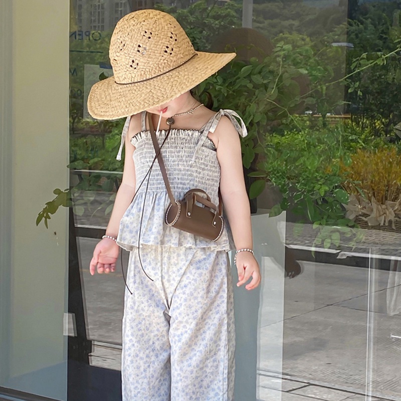 Túi trẻ em phong cách mới thời trang túi xách retro thời trang cô gái đơn giản túi messenger trẻ em ví tiền xu bằng da