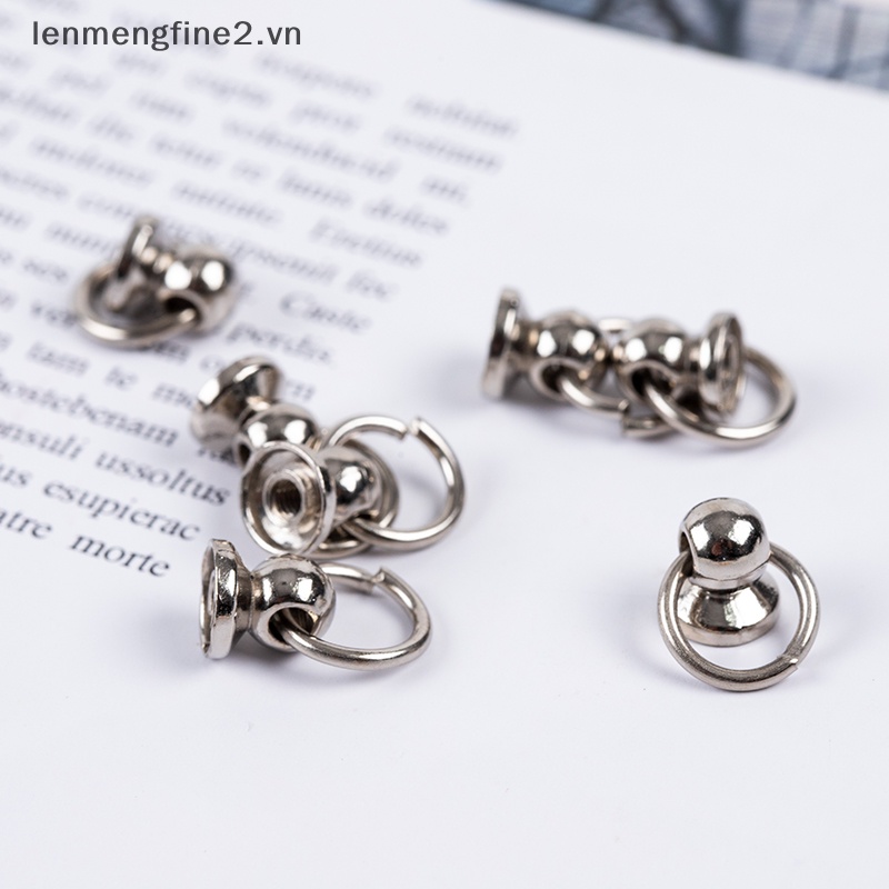 10 cái 8mm nút kim loại o ring stud screwback craft bag điện thoại đinh vít đinh tán