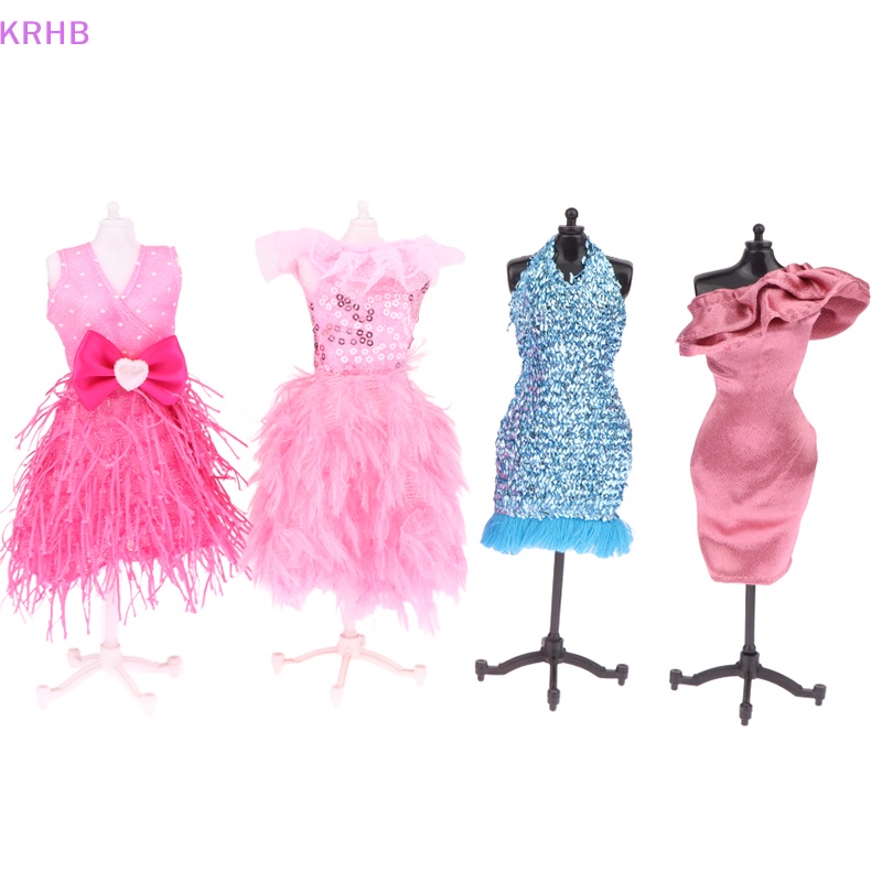 Krhb quần áo búp bê cho búp bê 30 cm quần áo dạ hội váy kéo váy cưới váy công chúa váy nhà búp bê trang trí phụ kiện mới