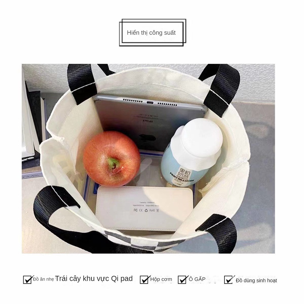 Túi xách Doraemon ra túi vải cô gái hoạt hình robot dễ thương mèo ins bento túi xách làm việc