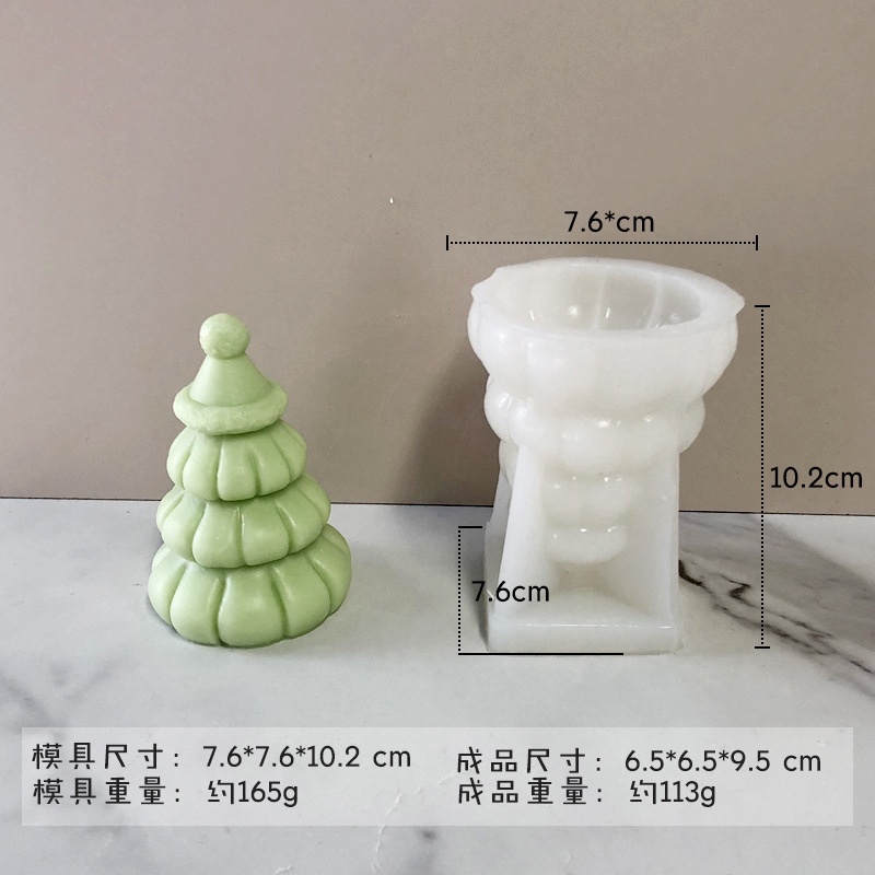 Khuôn silicone Làm Nến Thơm Hình Cây Thông Giáng Sinh diy