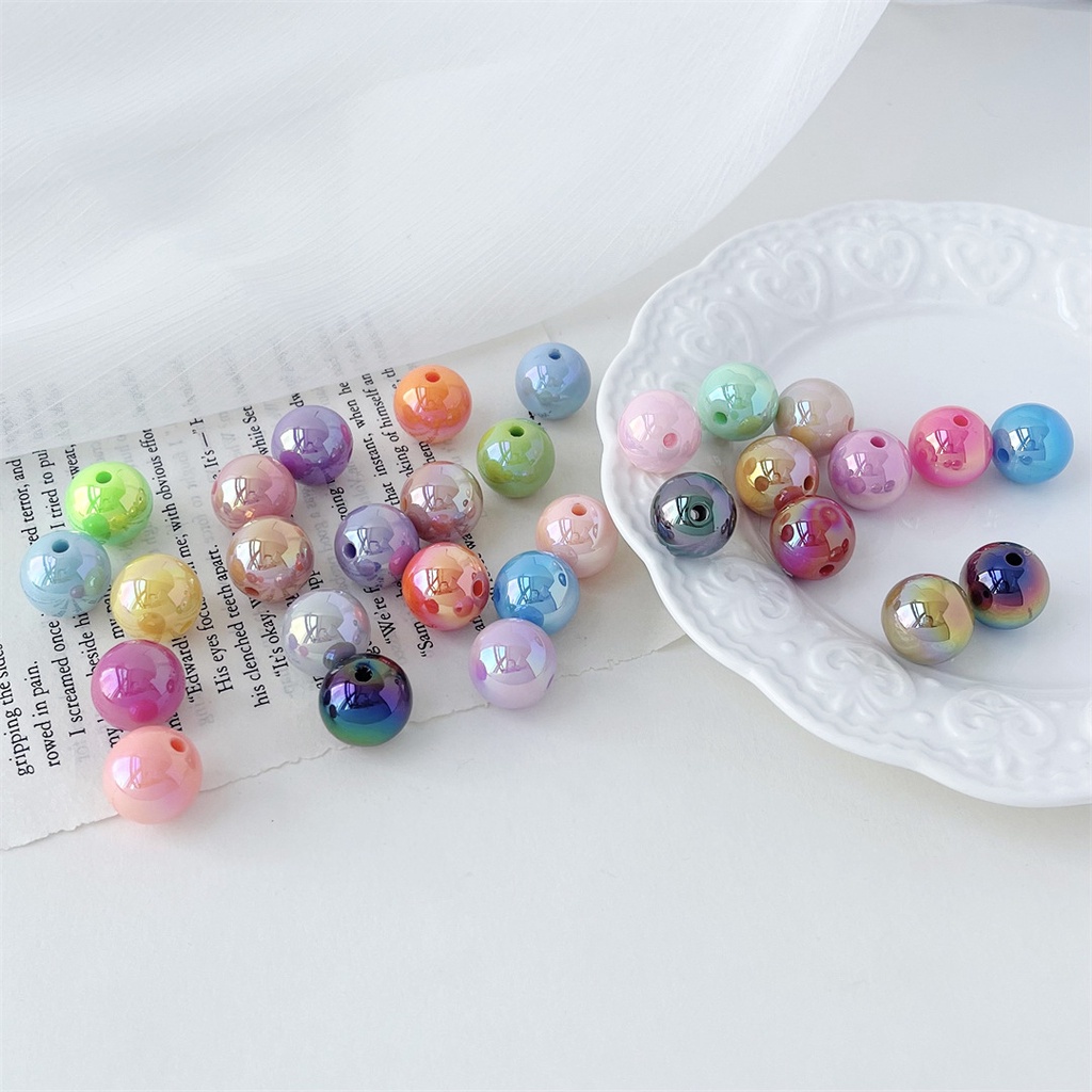 15mm acrylic bóng màu rắn mùa xuân tự làm phụ kiện vật liệu hạt rời