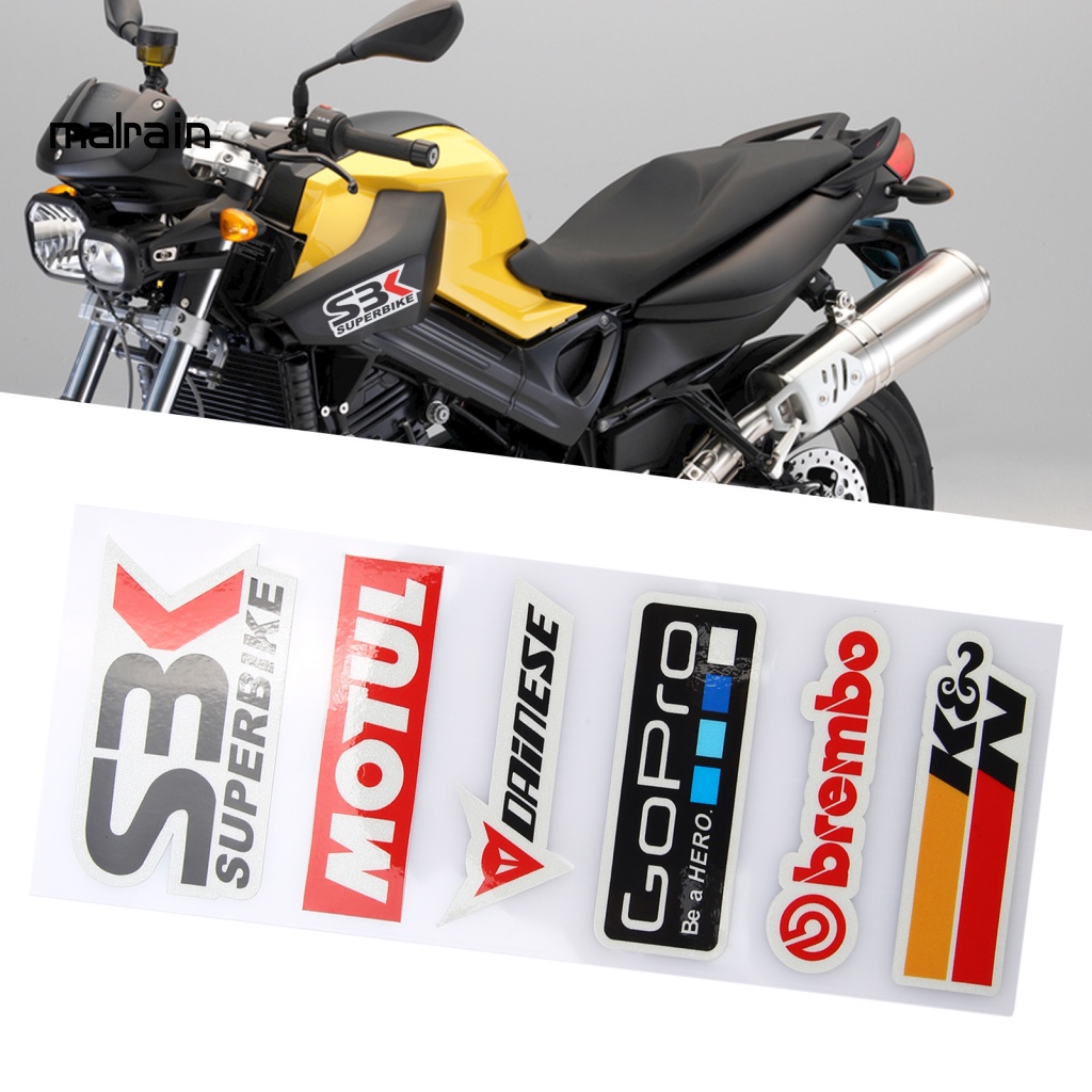Set 5 Miếng Dán Trang Trí Mũ Bảo Hiểm / Xe Máy Thông Dụng