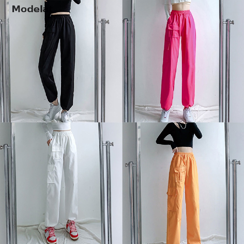 Mfc Quần Jogger Dáng Rộng Màu Trơn Eo Vừa Phối Dây Rút Thời Trang Đường Phố Cá Tính Cho Nữ