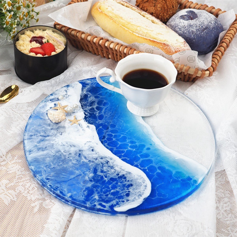 Khuôn silicone Hình Tròn 30cm Làm Đế Lót Ly Bằng epoxy resin epoxy resin Nghệ Thuật