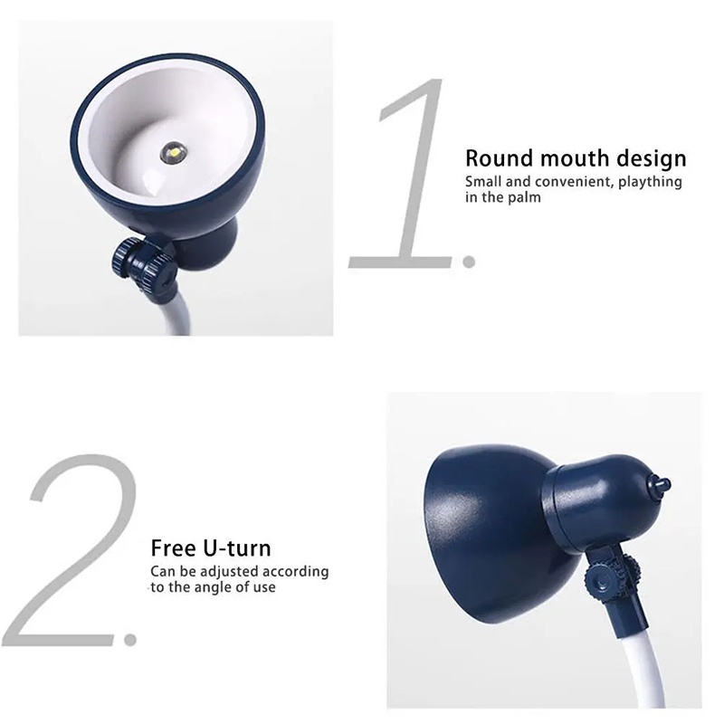 Đèn Bàn Mini Dạng Kẹp Có Thể Xoay Và Bẻ Cong Tự Do Dode JP6