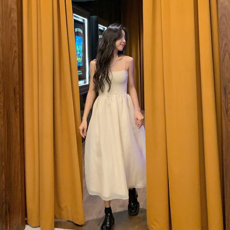 Cozok Đầm Không Tay Phối Lưới Gợi Cảm Thời Trang