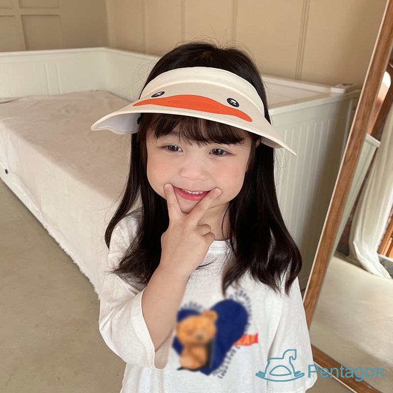 Mũ Lưỡi Trai Hở Chóp Chống Tia Uv Họa Tiết Hoạt Hình Thời Trang Mùa Hè Cho Bé