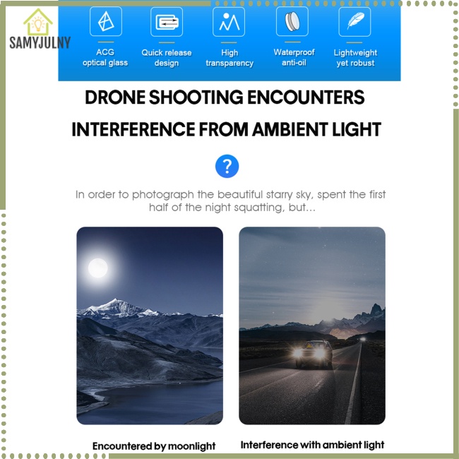 Bộ Lọc Lens Nhiều Lớp Chống Trầy Xước Cho Dji Mini 3 / Mini 3 Pro