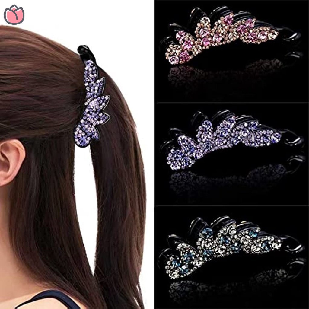 Kẹp Tóc Đuôi Ngựa Dọc Chống Trượt Gắn Mũi Khoan Nước Tiện Lợi