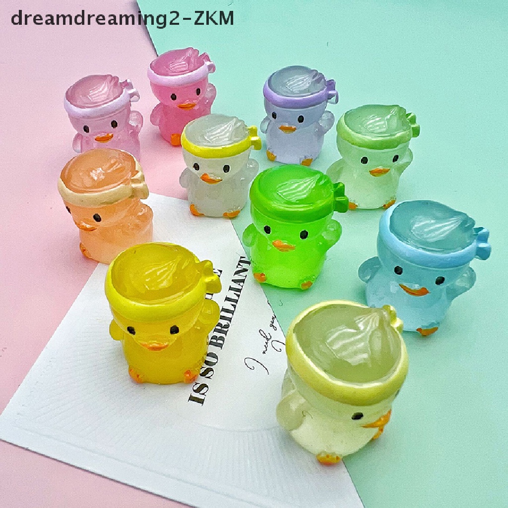[Dreaming] Bộ 2 Tượng Vịt Hoạt Hình Dạ Quang Phát Sáng Trong Bóng Tối Dùng Trang Trí