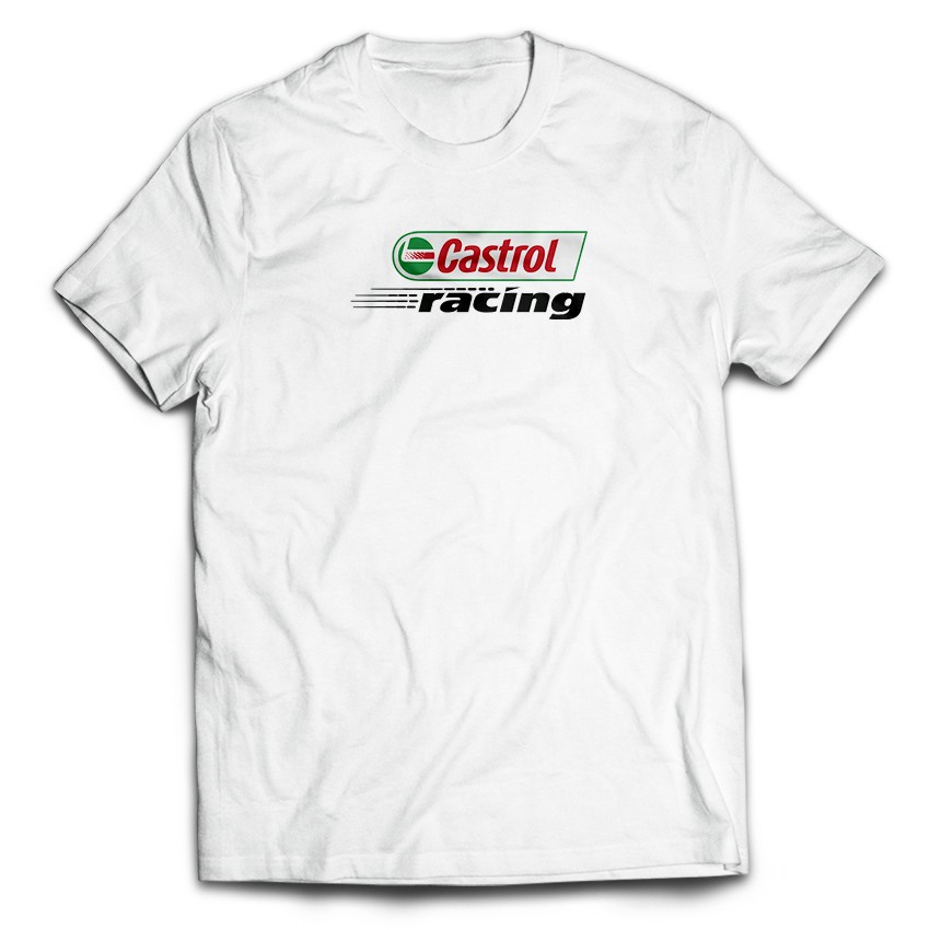 Áo Thun Tay Ngắn Thoáng Khí In Hình castrol oil company gas racing car racing CAS-0002