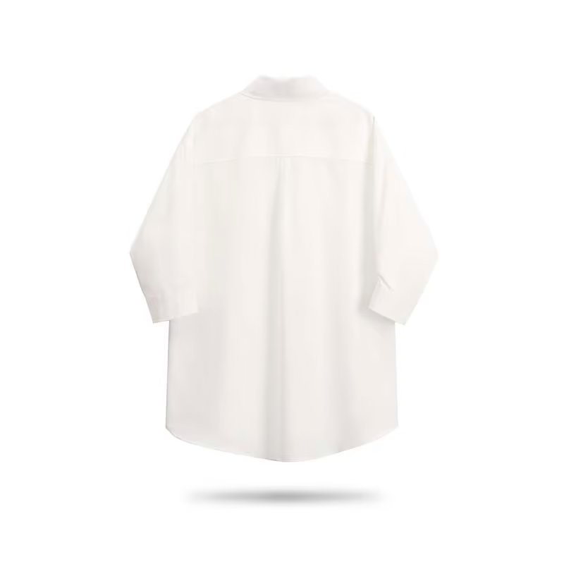 (Với Cà Vạt)... Áo Sơ Mi Tay Lửng Cổ Vuông Màu Trơn Thời Trang Mùa Hè Hàn Quốc 2023 Cho Nam