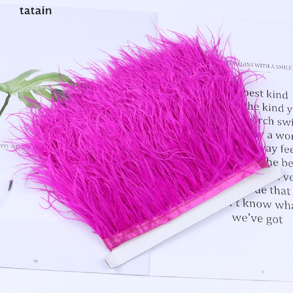 Lông Đà Điểu Dài 1m Dây Ruy Băng 6-8Cm Dùng Trang Trí Đầm DIY