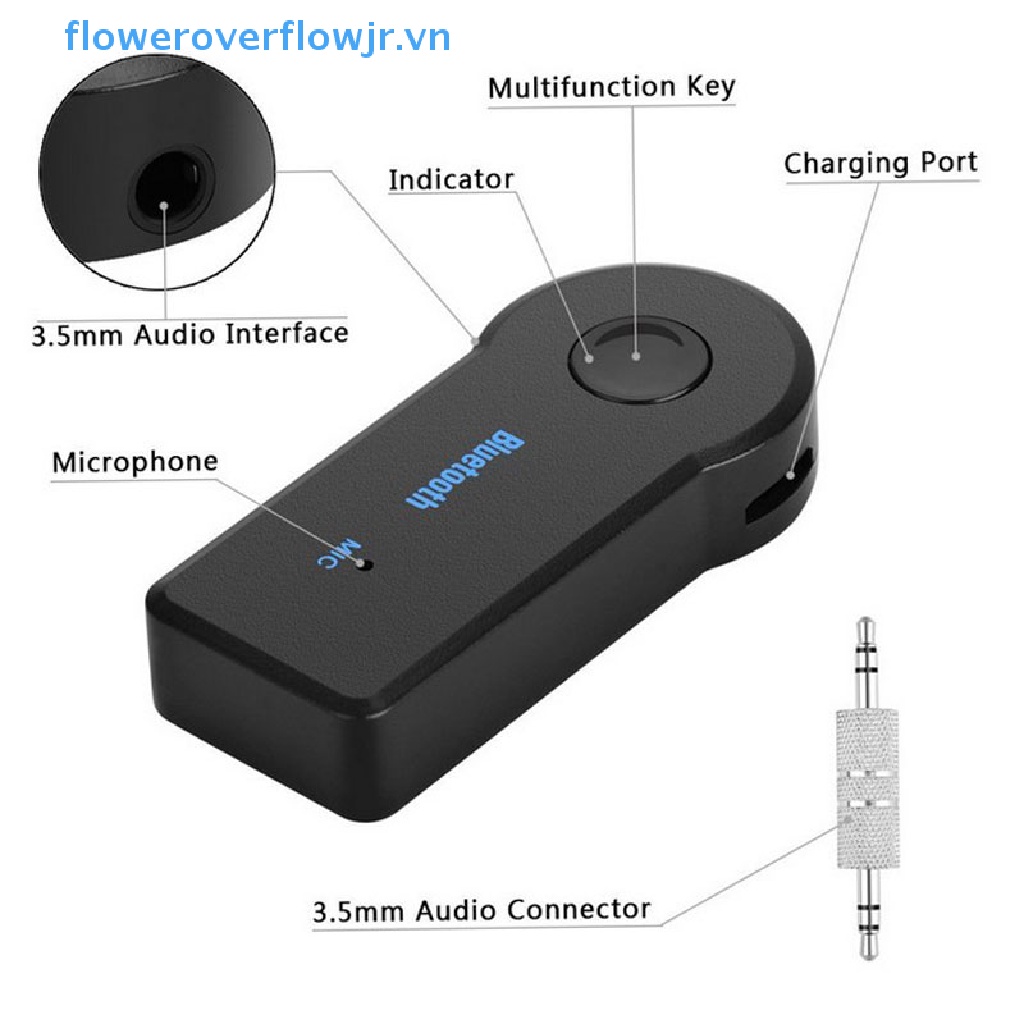 Usb Nhận Tín Hiệu Bluetooth Không Dây FJR Có Giắc 3.5mm Cho Aux Stereo Music