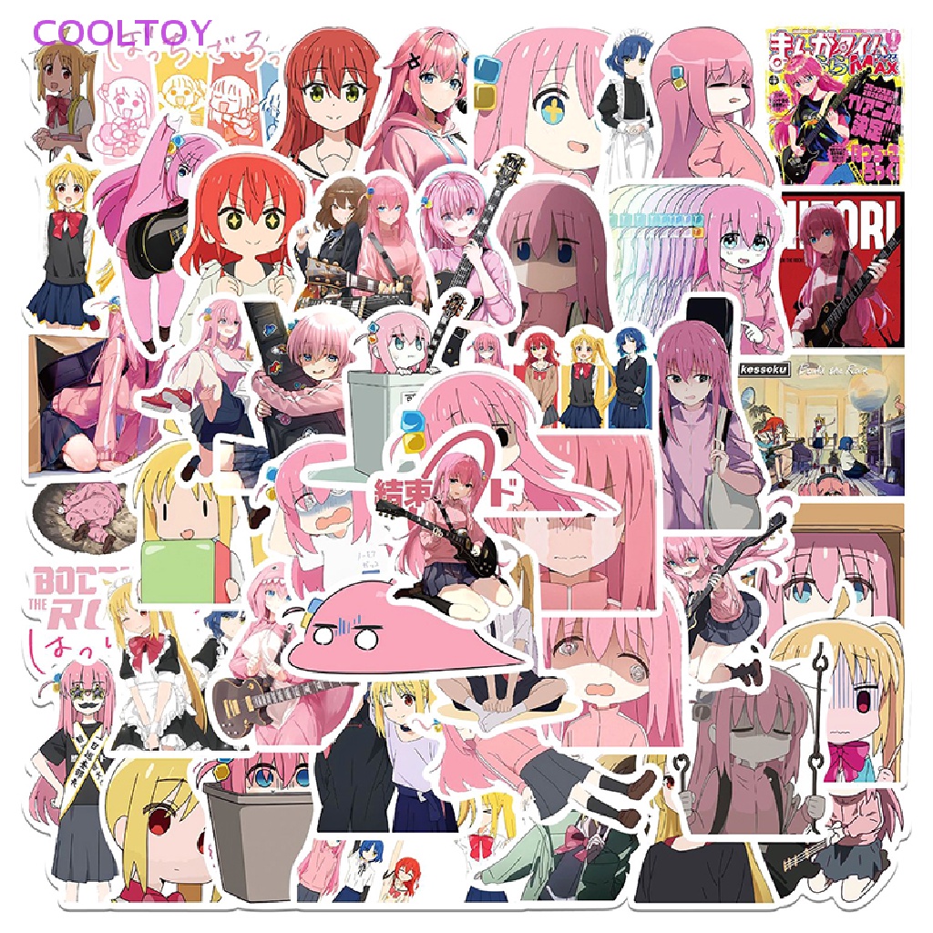 Cooltoy 50 Chiếc Kawaii BOCCHI THE ROCK! Miếng Dán Trang Trí Điện Thoại / Laptop Vali Ván Trượt Chống Thấm Nước Hình Anime Dễ Thương DIY