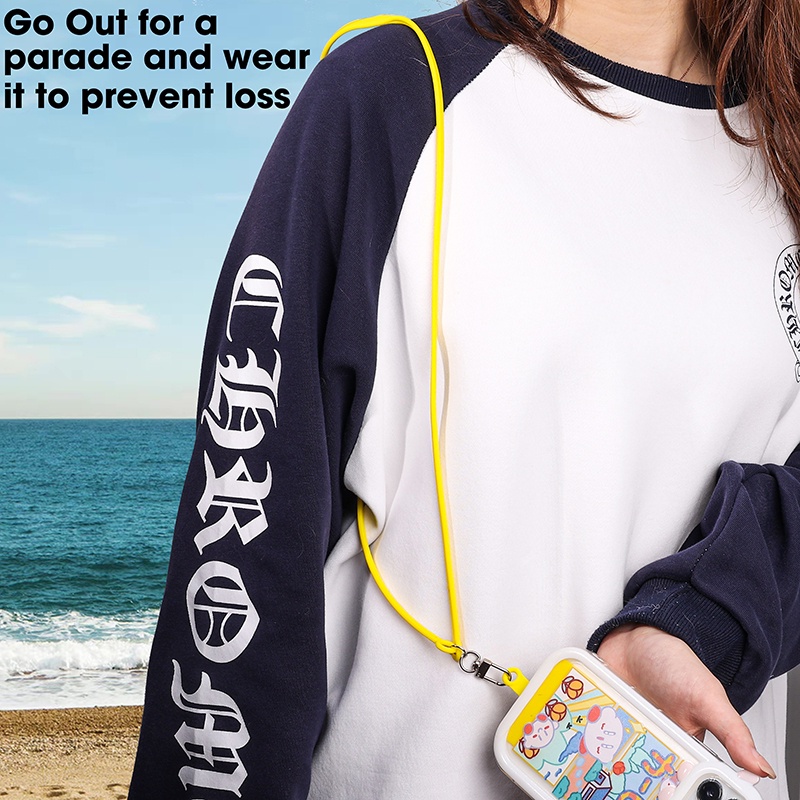 Ốp Điện Thoại Silicon Nhiều Màu Sắc Có Dây Đeo Cổ Chống Thất Lạc