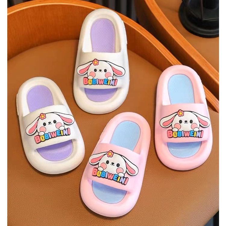 Dép Đi Trong Nhà Đế Mềm Chống Trượt Họa Tiết Hoạt Hình Dễ Thương Cho Bé Gái