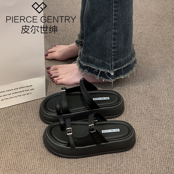 Dép Sandal Đế Xuồng Dày Dặn Phong Cách Retro Pháp Dành Cho Nữ