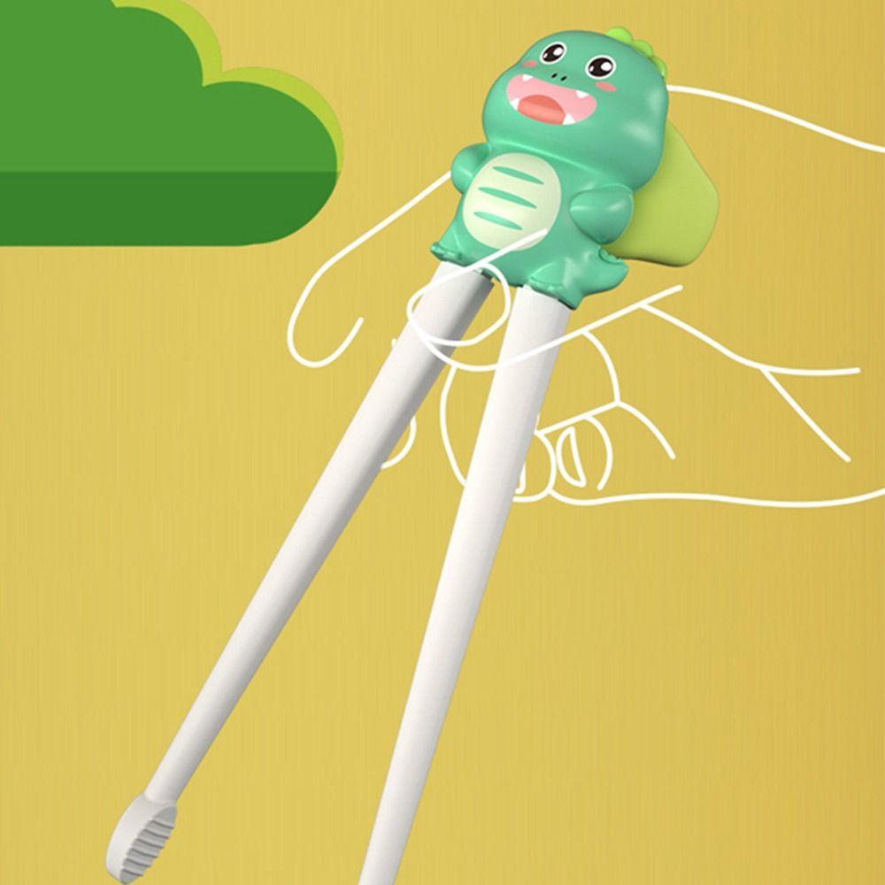 Mmluck Đũa Tập Ăn Chống Trượt Hình Khủng Long Đáng Yêu Có Thể Tái Sử Dụng Cho Bé