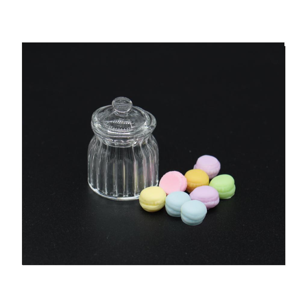 [Choo] Lọ Thủy Tinh Đựng Kẹo Giáng Sinh Màu Sáng Dễ Thương Thu Nhỏ 1 / 12 Phụ Kiện Nhà Búp Bê