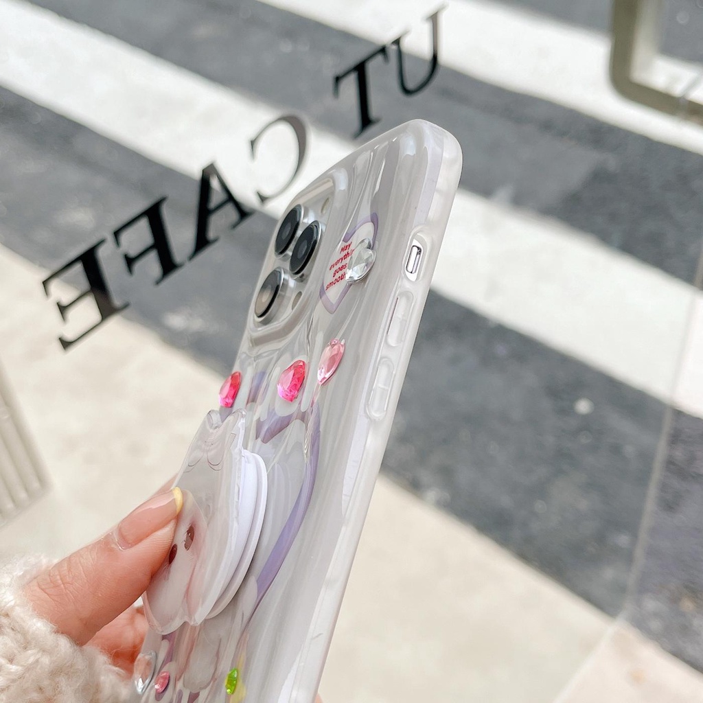 Ốp Điện Thoại TPU Dẻo Trong Suốt Họa Tiết Hoạt Hình Chú Chó Dễ Thương Chống Bụi Bẩn Cho iPhone 14 13Pro Max 12 11