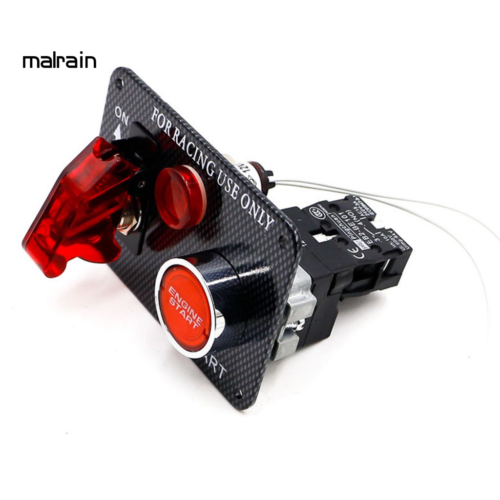 Bảng Công Tắc Đánh Lửa Khởi Động Có Đèn LED Đỏ Cho Xe Đua