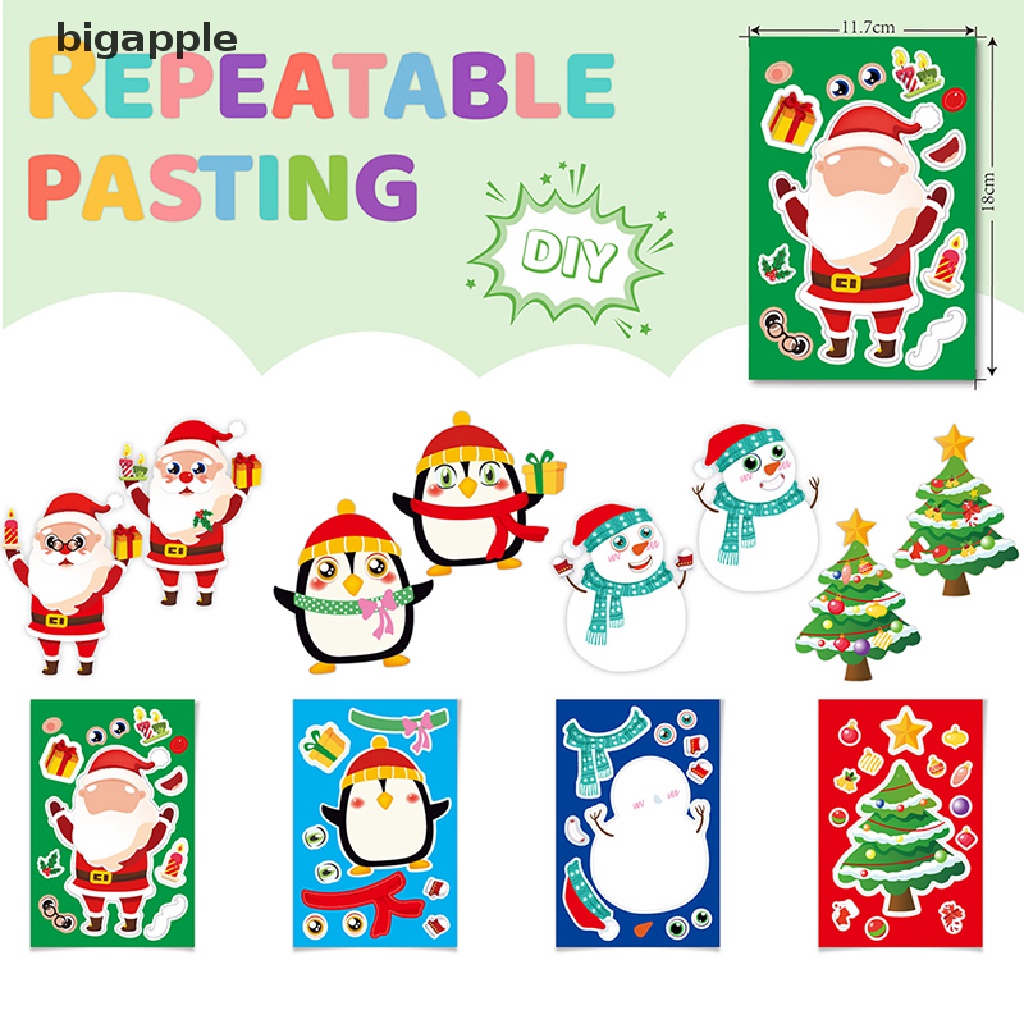 Set 24 Miếng Dán Chủ Đề Giáng Sinh Ngộ Nghĩnh